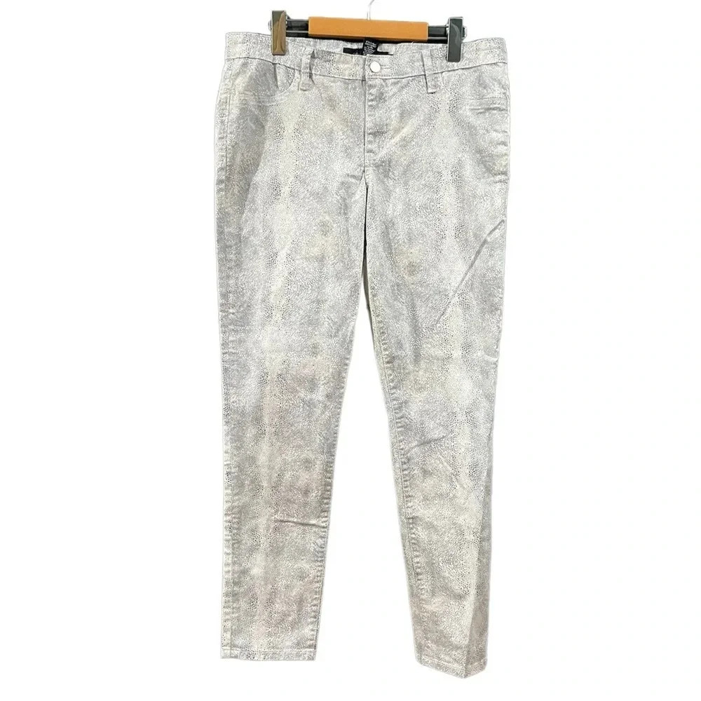 Calvin Klein White Snakeskin Pattern Pants – Size 12 – Excellent Condition